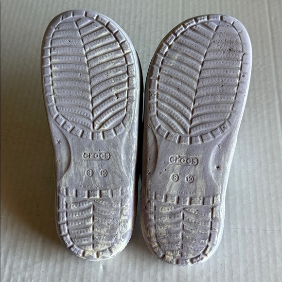 Crocs Lavender Marble 2 Strap Slide Sandals - Picture 10 of 10